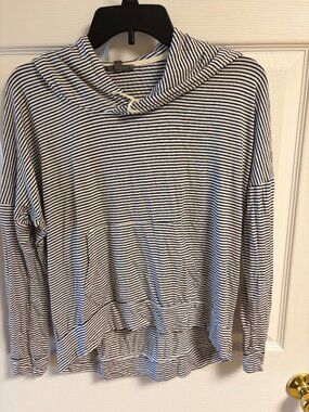 Ladies Don't Ask Why one size hoodie black and white stripes